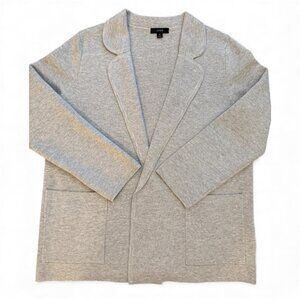 J.Crew Sophie Style Sweater Blazer Open Cardigan Merino Wool Blend Gray‎ Size S